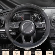 Prime ML1003N Premium Deri Direksiyon Kılıfı, Siyah