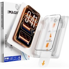Prime Cappy 17 Pro Max ile Uyumlu  Ekran Koruyucu, Siyah Çerçeveli Tamperli Cam, Ahize Kapalı Full Kaplama, 9h Çizilmez Darbeye Dayanıklı, Hd Şeffaf, Kolay Uygulama (17 Pro Max)