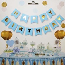 Prime Mavi Zemin Happy Birthday Banner
