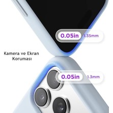 Prime 17 Pro Uyumlu Içi Kadife Lansman Silikon Kılıf Kapak Geniş Kamera Koruması Darbe Emici Şık ve Dayanıklı Telefon Aksesuarı (Bebe Mavi)