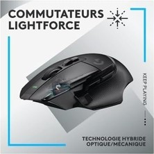 Prime G G502 x Lıghtspeed Kablosuz Oyun Mouse'u, Lıghtforce Hibrit Optik-Mekanik Anahtarlar, Hero 25K Oyun Sensörü, Macos, Windows ve Pc ile Uyumlu, Siyah