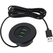 Prime 2860 USB 3 Port Hub Masaüstü Gömme Çoklayıcı Çoğaltıcı Kablolu Şarj