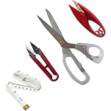 Prime 23 cm Plastik Saplı Kumaş Kesim Iplik Temizleme Makası Set