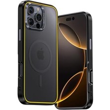 Prime Manyetik Kılıf 16 Pro ile Uyumlu Ince Darbeye Dayanıklı Magsafe Telefon Kılıfı Askeri Sınıf Düşme Korumalı, Siyah (16 Pro)
