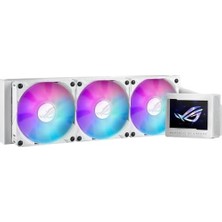 Prime Rog Ryujın Iıı 360 Argb Extreme Whıte Sıvı Soğutucu Asetek Emma Gen8 V2 Pompa Yüksek Hava Akışı ve Statik Basınç Için Manyetik Argb Fanlar 3.5ınc LCD Donanım Takibi ve Özel Gıfler