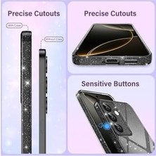 Prime - Galaxy A17 ile Uyumlu 5g Kılıf Simli Yaldızlı Darbeye Dayanıklı Kamera Korumalı Parlak Silikon - Pembe