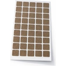 Prime Yapışkanlı Keçe Ped, Kahverengi, Kare, Koltuk Ayağı Için, Çizilmeyi ve Gürültüyü Önler (20X20)