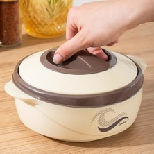 Prime 3149 1000 ml Yemek Termosu - Sızdırmaz Kilitlenebilir Kapak Paslanmaz Çelik Sefer Tası - Krem