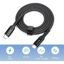 Prime Special 100W Type C To Type C 2 Metre Örgülü Hızlı Şarj Kablosu Yct-02