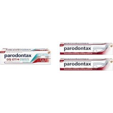 Prime Parodontax Diş Eti + Hassasiyet & Ferahlık Diş Macunu 75 ml ve Parodontax Diş Eti Bakımı Beyazlatıcı Diş Macunu 75 ml x 2 Adet