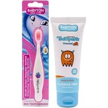 Prime Babyton Doğal Hindistan Cevizi Diş Macunu ve Denizanası Diş Fırça 2'li Set