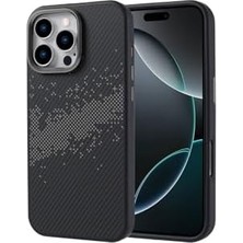 Prime 16 Pro Max Uyumlu ile Uyumlu Şarj Özellikli Karbon Fiber Tasarımlı, Vave Kapak - Gri