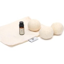 Prime 3 Adet Yün Çamaşır Kurutma Topu + 10ML Hanımeli Esansı