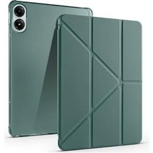 - Pad/ Pad Pro 12.1 Inç ile Uyumlu Kapaklı Standlı Kalem Bölmeli Koruyucu Kılıf - Yeşil