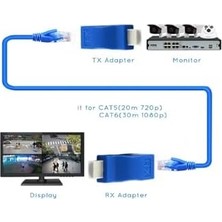 Prime 4971 HDMI RJ45 Cat5 6 Extender Uzatıcı Uzatma Aparatı Adaptör
