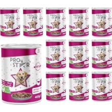 Prime Prostar Yetişkin Köpek Biftekli ve Jöleli Konserve Mama 400 gr x 12 Adet