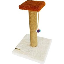 Prime Tek Katlı Stepli Beyaz Kedi Tırmalama Tahtası