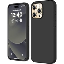 Prime 15 Pro Max Kılıf 6.7 ile Uyumlu, Ince Sıvı Silikon 3 Katmanlı Tam Kaplamalı Yumuşak Jel Kauçuk Telefon Kılıfı Koruyucu Kapak 6.7 Inç, Siyah