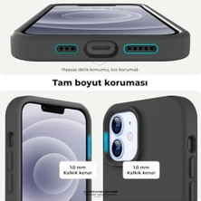 Prime 13 ve 14 Uyumlu Özel Ipeksi Dokunuş Hissi Veren Içi Yumuşak Kadife Lansman Silikon Kılıf Kapak (Siyah)
