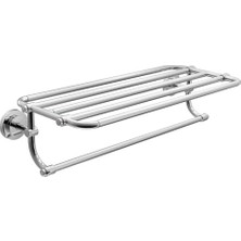 Prime DN0794BN Iso 24-Inch Wide Bathroom -Style Shelf With Towel Bar, Brushed Nickel