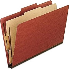 Prime Baskılı Sınıflandırma Dosyası, 1 Bölücü, 5 cm Gömme Bağlantılı, A4 Boy, Kırmızı, 10'lu Paket