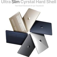 Prime MacBook Air【m5/m4/m3/m2】13.6 Inç | ile Uyumlu Crystal Ultra Şeffaf Sert Kılıf | 2026/2025/2024/2023/2022 | A3449 - A3240 - A3113 - A2681 | Yılları ve Model Numaraları (Şeffaf, 13.6 Inç)