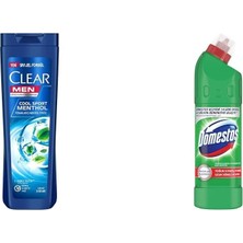 Prime Clear Men Kepeğe Karşı Etkili Şampuan Sport Menthol Ferahlatıcı Mentol Etkisi 350 Ml(1) Domestos Yoğun Kıvamlı Çamaşır Suyu Maksimum Hijyen Dağ Esintisi, 750 Ml(3)