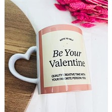 Prime Be Your Valentine Tasarımlı Kalp Kulplu Kupa