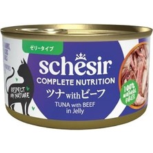 Prime Schesir Cat Jelly Ton Balıklı ve Sığır Etli Kedi Konservesi 85 gr