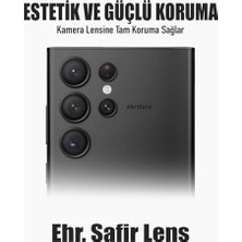 Prime Galaxy S22 Ultra Kamera Lens Koruyucu Alüminyum Çerçeveli Tek Lens Temperli Cam, Ultra Ince Çizilmeye Dayanıklı Metal Lens Koruma, S22 Ultra Kılıf Uyumlu Kamera Koruyucu-Siyah