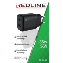 Prime Redline 35W Gan Type-C ve Type-C Girisli Hizli Sarj Adaptörü