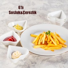 Prime 15689 6lı Kalpli Sunumluk Kase Mini Çerezlik Şekerlik Reçellik Sosluk Çerezlik Kase Seti
