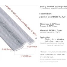 Prime Pencere Contası, Premium Ses ve Isı Yalıtım Bandı, 4 Metre Uzunluk, Kapı ve Pencere Kenarları Için, Rüzgar ve Toz Geçirmez, Kolay Uygulanabilir