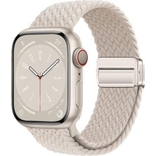 Prime 10 46MM ile Uyumlu Cns KRD-134 Örgü Tasarımlı Hasır Kordon Strap Kayış - Starlight