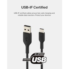 Prime Usb-C Kablosu (Boost Charge Usb-C-Usb Kablosu, NOTE10, S10, 4, iPad Pro, Switch ve Daha Fazlası Için USB C Tipi Kablosu) 1 Metre, Siyah
