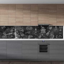 Prime Mutfak Tezgah Arası Folyo Kaplama Folyosu Coffee Menu 60X100 cm