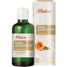 Prime Balen Kabak Çekirdeği Yağı Doğal Bitkisel Sabit Yağ 50 ml Içilebilir Soğuk Pres