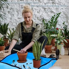 Prime Tineke Çiçek Saksı Toprağı Aktarımı Için Su Geçirmez Ped 50X50 cm 1 Adet Mavi
