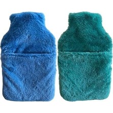 Prime Sıcak Su Torbası 2 Adet,cepli Peluş Termofor 32,5X17,5CM 1500 ml
