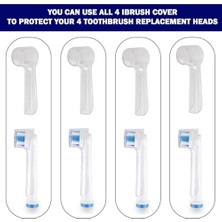 Prime Ibrush Banyolar Için Ibrush Kaplamalı Diş Fırçası Tutucuları - Elektrikli Diş Fırçası Kapakları Kapakları - Diş Fırçası Koruyucu - 4'lü