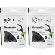 Prime The Humble Co. Kömür ve Naneli Kürdanlı Diş Ipi 50 Adet 1 Paket (2 Paketi)
