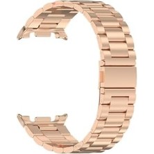 Prime - Galaxy 8 40/44 mm ile Uyumlu Metal Kordon Premium Paslanmaz Çelik Kayış Baklalı Model