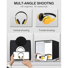 Prime Mini Resim ve Fotoğraf Stüdyosu Işık Kutusu 40CM x 40CM Fotoğraf Çekim Çadırı Taşınabilir Katlanabilir +6 Çeşit Küçük Ürünler Için Çift Taraflı Renkli Arka Planlar