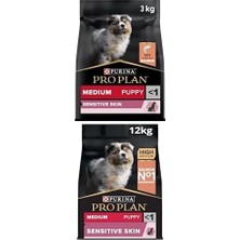 Prime Pro Plan Medium Puppy Somonlu Tam Kuru Orta Irk Yavru Köpek Maması, 12 kg + 3 kg