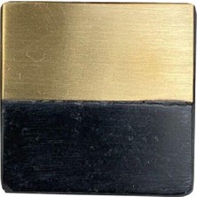 Prime Çap 40X40MM Siyah/mat Sarı Düğme Kulp/doğal Taş