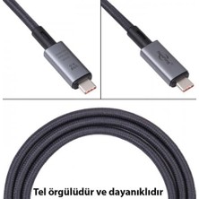Prime 1mt USB 4.0 240W Thunderbolt Type-C To Type-C Şarj, Data ve 8k 60Hz Görüntü Aktarım Kablosu