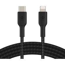 Prime Örgülü Usb-C - Lightning Kablosu (Hızlı Şarj Kablosu) Hızlı Şarj Mfi Sertifikalı Usb-C Kablosu (1m, Siyah)