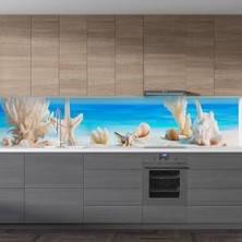 Prime Mutfak Tezgah Arası Folyo Kaplama Folyosu Deniz Kabukları 60X400 cm