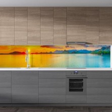 Prime Mutfak Tezgah Arası Folyo Kaplama Folyosu Deniz Dağ 60X400 cm