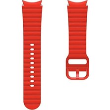 Prime Galaxy 4 5 6 7 Fe 40 40 44 42 43 46 47 mm ile Uyumlu Kordon Wave Dalgalı Silikon Band Kırmızı